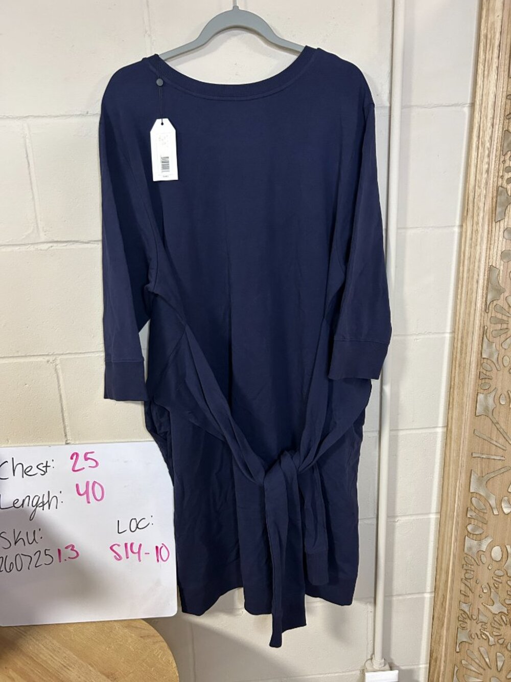 Universal Standard Misa Dress Medium 18 20 Navy Blue NWT Oversized T Shirt Midi - Picture 10 of 11